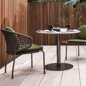 Casual moderno esterno struttura in alluminio Rattan mobili Hotel giardino <span class=keywords><strong>Café</strong></span> sedie balcone tavolo da pranzo per spiaggia Villa cortile - Product Image 2