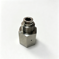 Adaptateur droit mâle haute pression en acier inoxydable, raccord hexagonal à double filetage extérieur, connecteur de tuyauterie hydraulique tourné CNC
