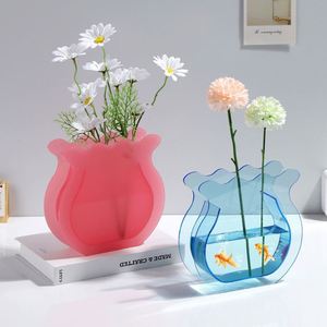 Transparent Acrylic <b>Vase</b> Fishbowl Flower Arrangement Box Creative Home Decoration Tabletop Decoration Acrylic <b>Fish</b> tank <b>Vase</b> - Product Image 6