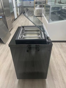 Mini <span class=keywords><strong>vitrina</strong></span> <span class=keywords><strong>vertical</strong></span> para helados con LED, <span class=keywords><strong>congelador</strong></span>, pequeño servicio duro, mesa de vidrio conveniente, <span class=keywords><strong>vitrina</strong></span> portátil para Gelato - Product Image 5