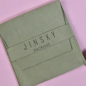 JINSKY özel kabartmalı logo mikrofiber zarf takı kılıfı ile kayış