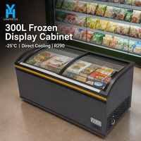 Congélateur horizontal commercial pour aliments surgelés de 1,2 m, gris foncé et blanc, 270 W, dégivrage manuel, 4 paniers