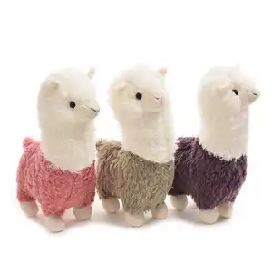 Usine en gros personnalisé mignon alpaga poupée en multi couleurs en peluche mouton lama jouets animaux en peluche doux en peluche géant alpaga jouet
