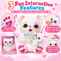 Jouets en peluche interactifs en forme d'ours, animaux en peluche électroniques, jouets doux pour bébés, pour les détaillants et les vendeurs en ligne, pour les tout-petits