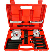 Juego de Extractores de Rodamientos de Doble Disco para Automóviles, Kit de Herramientas de Extracción con Estuche Rígido, Juego Combinado de 12 Piezas de Metal