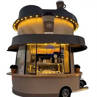 Remorque de type carré pour la vente de café ambulant, de pizzas et de nourriture, à vendre