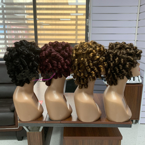 Trendy SDD Full Machine Made Spring Fringe <b>Bob</b> <b>Wig</b> ,100% Human Hair Full Density Long-Lasting Styling <b>Wig</b> - Product Image 5