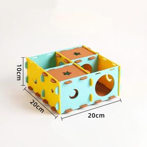 Nouveau tunnel-labyrinthe pour hamster, maisonnette de retraite et de jeu tout-en-un, nid de sommeil en feutre pour cochon d'Inde et hamster doré, petit nid pour animaux de compagnie - Product Image 5