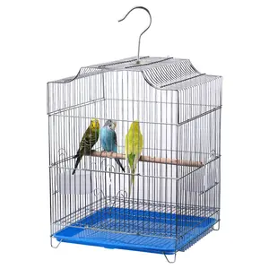 Fabricants support de Cage à oiseaux en fer pas cher Cage à oiseaux Simple avec panneaux en maille