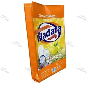 China 25kg laminated pp woven bags for detergent washing laundry powder toiletries packing for sale