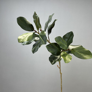Alta calidad 110cm Magnolia Artificial hojas de naranja ramas de árbol 2 cabezas Real Touch látex decoración de flores realistas - Product Image 2
