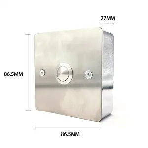 Panneau de contrôle d'accès en aluminium, pour porte avec bouton de sortie de porte