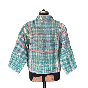 Veste bohème matelassée multicolore pour femmes, patchwork, ODM, 100% coton respirant, printemps automne - Product Image 4