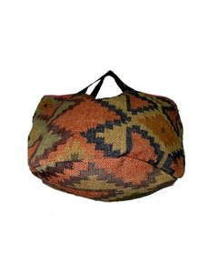 Personalized Handmade Indian Women's Jute Tote Bag Geometric Pattern Floral Embroidery Vintage Style Adjustable <b>Shoulder</b> <b>Strap</b> - Product Image 3