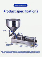Machine pneumatique semi-automatique pour eau pure, huile, boissons, savon liquide, crème épaisse, pommade, flacon en verre, conception horizontale