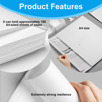 Bolsa de Documentos Transparente con Botón a Presión de Plástico Impermeable, Tamaño A4, Logotipo Personalizado, Multifuncional, Calidad Premium para Oficina