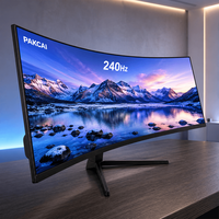 Moniteur de jeu incurvé personnalisable de 49 pouces, 165 Hz, 1 ms, IPS, DQHD, moniteur PC 165 Hz pour les projets de bureau et d'entreprise