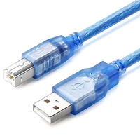 Cable de Datos USB Tipo A Macho a B Macho 2.0 Azul y Negro, Cable de Impresora USB 2.0 AM a BM para Impresora y Escáner