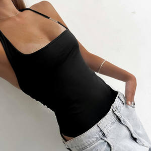 Combinaison moulante sexy à bretelles et col halter pour femme, en tricot, pour l'été, contrôle du ventre, tenue de soirée et clubbing - Product Image 4