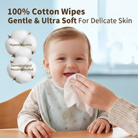HENRICH Lingettes jetables douces en coton viscose 100% pour peaux sensibles, lingettes sèches pour le lavage du visage 40g OEMianrouj