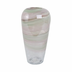 Vaso in Vetro Craquelé con Finitura Opaca, Vaso Decorativo Contemporaneo per Fiori, per Soggiorno e Arredamento Casa - Product Image 4