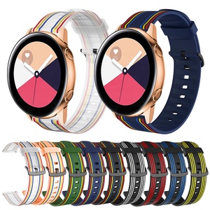 <span class=keywords><strong>Bracelet</strong></span> de montre en silicone 20mm 22mm pour <span class=keywords><strong>Samsung</strong></span> Galaxy 42mm 46mm Active 2 <span class=keywords><strong>Gear</strong></span> <span class=keywords><strong>S2</strong></span> S3 <span class=keywords><strong>Bracelet</strong></span> pour Huawei Huami Smart Watch - Product Image 1