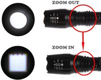 Lampe de poche tactique T6 LED haute puissance 10W de qualité militaire 5 Modes Zoom torche haute luminosité résistante à l'eau