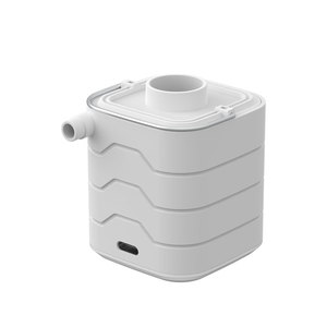 Mini pompe à air électrique portable en plastique blanc, pompe de gonflage rechargeable par USB pour gonfler les articles gonflables - Product Image 1