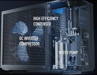 Chauffe-eau à pompe à chaleur monobloc DC Inverter Micoe R290 A+++ pour le chauffage et la climatisation domestiques