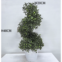 H48CM Milan Intérieur/Extérieur Spirale Topiaire Arbre Artificiel Bonsaï Buis Plantes Herbe Topiaire pour Mariage Décoratif