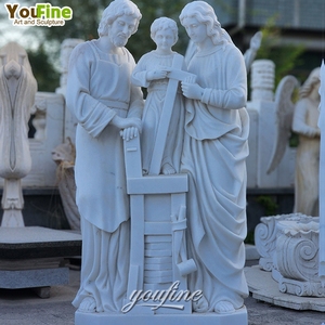 Estatua de Piedra de Mármol de la Sagrada Familia Católica para Jardín Exterior Religioso - Product Image 6