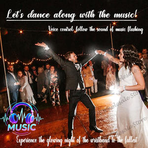 Pulseras Luminosas Jumon con Luces LED Intermitentes Activadas por Sonido para Niños, Artículos de Fiesta para Bodas - Product Image 5