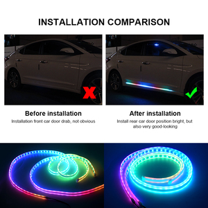 EURS RGB 1,2 m 1,5 m 1,8 m control remoto led Interior luces decorativas fluye luces lámpara <span class=keywords><strong>ambiente</strong></span> Puerta de coche, barra de luz led - Product Image 5