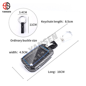 Porte-clés pliant en fibre de carbone ABS, 2 pièces, protecteur pour <span class=keywords><strong>Skoda</strong></span> Octavia kodioka, Karoq - Product Image 5