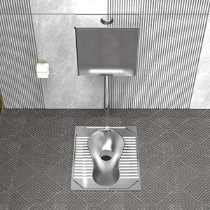 WC à la turque sur mesure en acier inoxydable 304, anti-odeur, design moderne et épuré, à poser au sol, pour écoles et centres de rétention - Product Image 3