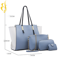 Haute qualité en cuir PU marque sac ensembles grande capacité sacs à bandoulière en cuir femmes mode sacs à main ensemble 4 pièces