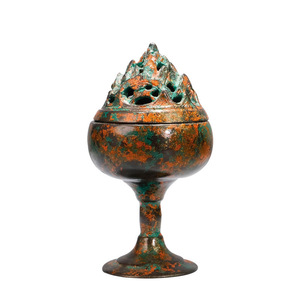 Copper Art Workshop Sandalwood Incense Burner Hand Made Metal Chinese Style Tea Room <b>Ornament</b> Religious Use - Product Image 5
