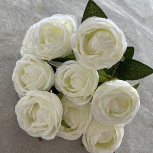 DREA Wedding and Home Decoration 9 <b>Heads</b> Bouquet Camellia <b>Flowers</b> From China <b>Artificial</b> <b>Flowers</b> - Product Image 3