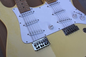 Nhà Máy Sản Xuất Guitar Điện 6 + 12 Dây Màu Vàng Sữa Giá Rẻ Flyoung - Product Image 4