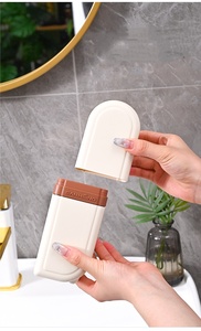 Hot Bán Xách Tay Rõ Ràng Nhựa Phòng Tắm Lưu Trữ Container Hộp Kem Đánh Răng Dispenser Chủ Bàn Chải Đánh Răng Du Lịch Trường Hợp - Product Image 6