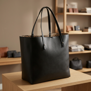 Bolso de Mano Casual de Cuero Genuino Estilo Europeo con Cierre, Impermeable, con Correa de Cadena, Ecológico, Duradero y Portátil para Mujer, 1-1.9L - Product Image 3