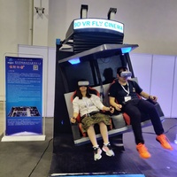 Chaise à mouvement unique 9D VR 360, rotation à 360 degrés, équipement de montagnes russes pour parcs d'attractions, utilisation intérieure et extérieure