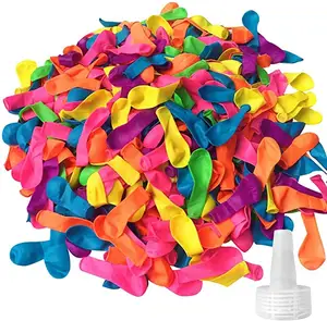 水气球乳胶水气球各种颜色，配有笔芯套件，用于格斗游戏夏季派对飞溅乐趣为儿童和成人