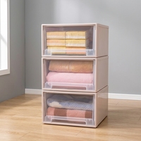 Organisateur de tiroir en plastique léger sans BPA, directement de l'usine, pour chambre à coucher, empilable, avec surface facile à nettoyer
