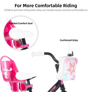 JOYSTAR-<span class=keywords><strong>Vélo</strong></span> de 14 <span class=keywords><strong>pouces</strong></span>/<span class=keywords><strong>16</strong></span> <span class=keywords><strong>pouces</strong></span>/20 <span class=keywords><strong>pouces</strong></span> princesse rose pour filles, <span class=keywords><strong>vélo</strong></span> pour enfants de 3 à 7 ans, personnalisable - Product Image 6