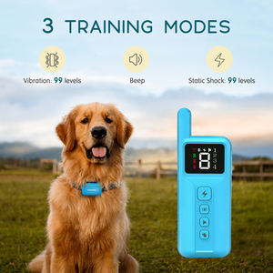 Gran oferta, <span class=keywords><strong>Collar</strong></span> de entrenamiento de Control remoto vibratorio de choque estático recargable para perros de compañía, plástico electrónico impermeable - Product Image 2