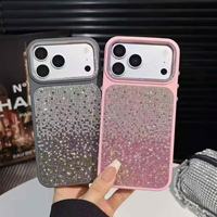 Nouvelle coque de téléphone haut de gamme avec cadre de caméra à points colorés et dégradé, de qualité supérieure