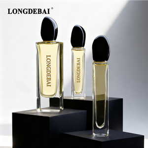 Botella de Perfume de Vidrio Rectangular Esmerilada Blanca Personalizable con Logotipo Minimalista de 30 ml, 50 ml, 100 ml y Tapa de Plástico Negra - Product Image 2