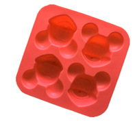 Moule en silicone écologique à 4 cavités en forme de souris pour gâteaux, chocolats, glaçons, mousses, savons, bougies et résines, sans BPA
