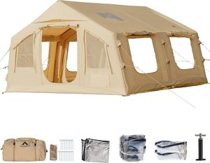 Tenda da Campeggio Gonfiabile di Lusso Portatile, Strato in PVC, Apertura Automatica Rapida, Impermeabile, <span class=keywords><strong>per</strong></span> Esterni, 2-8 Persone, Oxford, 4 <span class=keywords><strong>Stagioni</strong></span> - Product Image 1